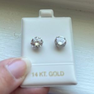 14k white gold earrings